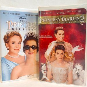 Princess Diaries 1 & 2 VHS Disney Anne Hathaway Chris Pine Julie Andrews